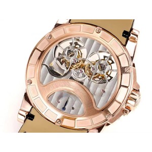 Reloj de movimiento mecánico automático con logotipo personalizado, caja de acero inoxidable de doble tourbillon de alta calidad y correa de cuero genuino. - Product Image 4