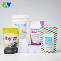 Sac d'emballage de sel de bain en plastique de finition mate d'impression personnalisée de pochette écologique avec la tirette refermable