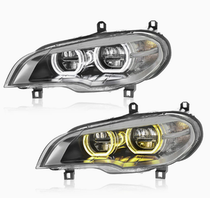 Faro a LED Angel Eye di Alta Qualità con DRL e Indicatore di Direzione per BMW <span class=keywords><strong>X5</strong></span> <span class=keywords><strong>E70</strong></span> Anni 2007-2013 - Product Image 5