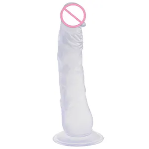 Groothandel panty penis-Uitgegroeid tot EEN Distributeur Clear Slipje Jelly Dildo Crystal Penis