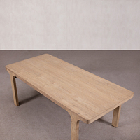 Ensemble de table à manger rustique fait main TAILAI FURNITURE avec 6 à 8 chaises, meubles en chêne massif de luxe, style antique