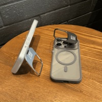 Support magnétique pliable multidimensionnel invisible compatible avec les coques de téléphone iPhone 17, 16, 15, 14, 13, 12, 11 Pro Max et Air
