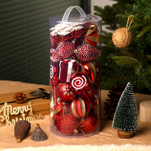 Set di Palline Natalizie a Forma di Bastoncino di Zucchero e Fiocco di Neve, Alta Qualità, Personalizzabili, in Plastica, Decorazioni Festive Invernali per Casa e Feste, 40 Pezzi - Product Image 4