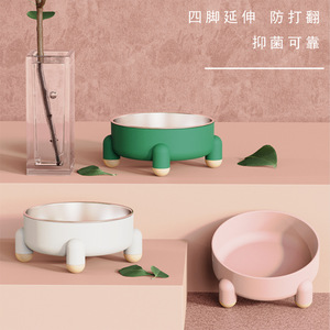 Cross-border hot-selling pet bowls, non-slip and anti-tipping cat bowls, cat basins, stainless steel dog bowls, dog basins, cat - Product Image 1