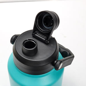 Bouteille d'eau isotherme personnalisée grande capacité en acier inoxydable, type growler, avec poignée, pour camping et voyage, 6-12 (unités) - Product Image 5