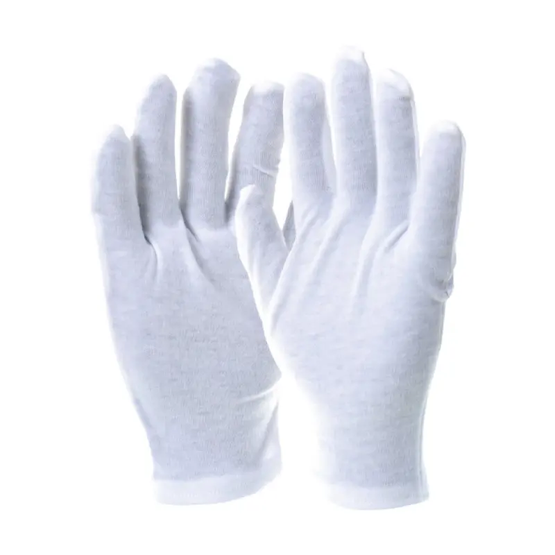 Üretici toptan % 100% pamuk beyaz örme eldiven endüstriyel olarak kullanılan