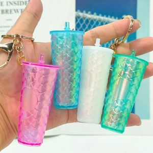 Accesorios de Moda para Llaveros: Mini Colgantes de Taza de Café Starbucks y Llaveros de Taza de Durian - Product Image 4