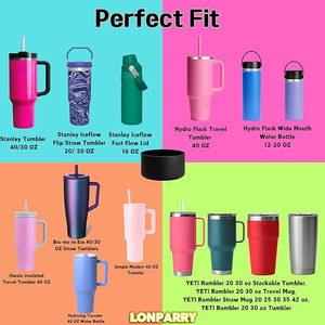 40oz 30oz Tumbler Protective Silicone Bumper Sleeve Silicone <b>Boot</b> Sleeve for Stanley Anti-Slip Bottom Sleeve <b>Cover</b> Accessories - Product Image 3