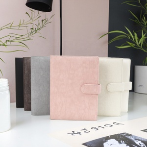 6 vòng hardbound A5 Linen lỏng chất kết dính máy tính xách tay rõ ràng Zip khóa/zipless phong bì Divider trang chèn da Bìa chủ thẻ - Product Image 1
