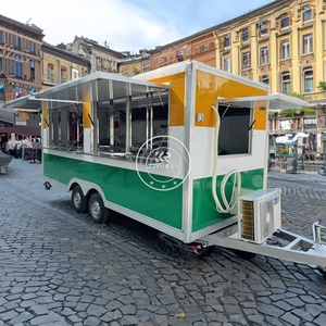 Remolques de Comida Rápida Móviles Personalizados 2025, Totalmente Equipados, Carrito de Comida con Ruedas para Café y Helados en Venta - Product Image 1