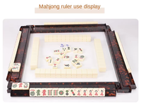 Supports et poussoirs magnétiques en acrylique pour Mahjong, 17,5 pouces, design festonné, luxe, moderne, classique, minimaliste, écaille de tortue, pliable, portable