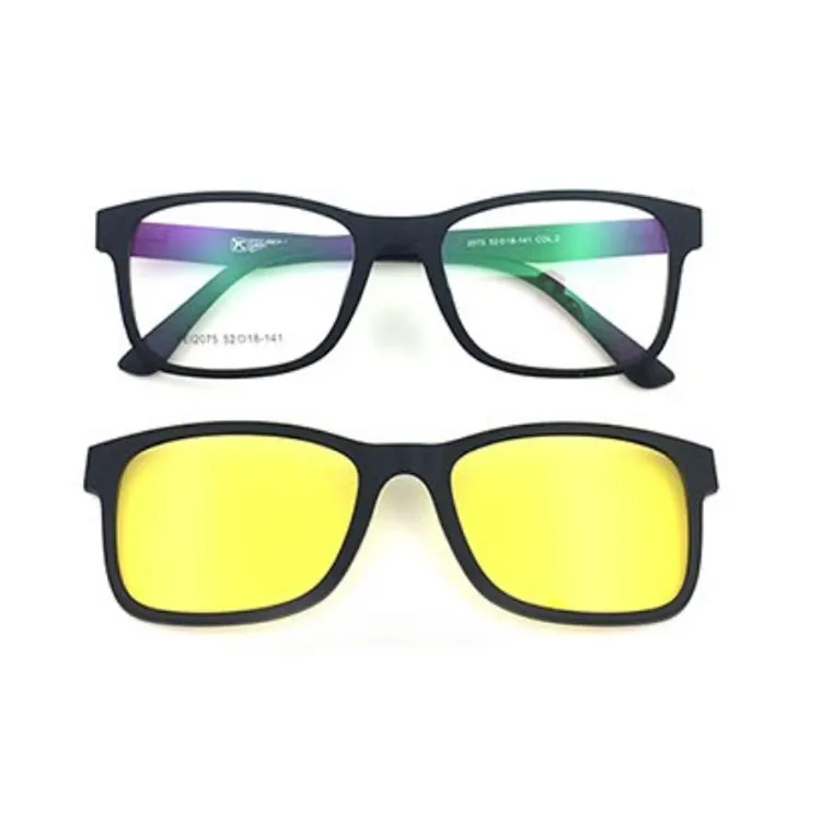 उच्च गुणवत्ता ultem धातु चश्मा पर कमबीन फ्रेम चश्मा टीएसी polarized क्लिप धूप का चश्मा