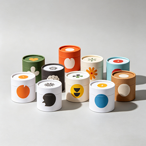 Tube en papier personnalisé populaire 2026 pour emballage de café, cylindre en carton pour 5 paquets de 2 oz de café en grains ou en poudre - Product Image 2