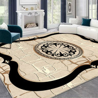 Tapis en fourrure de diamant doré - Tapis de salon de style nordique, tapis de luxe pour canapé et chambre à coucher, résistant à la saleté