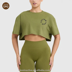 Yeni varış yaz hafif üst kadınlar rahat özel boy kırpılmış T Shirt - Product Image 1