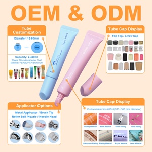 Customized Logo Empty Plastic Eye Cream Tube Screw Top Roller <b>Applicator</b> Skincare Lotion Cosmetic Packaging OEM ODM - Product Image 5