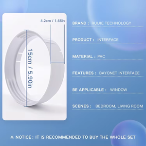 Adaptateur de tuyau d'évacuation en PVC <span class=keywords><strong>pour</strong></span> <span class=keywords><strong>climatiseur</strong></span> portable, connecteur d'interface de conduit de 5,90 pouces <span class=keywords><strong>pour</strong></span> usage domestique - Product Image 6