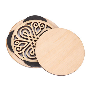 Cubierta de madera para orificio de sonido para guitarra acústica, patrón tallado exquisito, sin recubrimiento, 41 cm, accesorio para guitarra - Product Image 3
