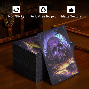 Protège-cartes portables en PP JUZI à coins carrés, personnalisables, pour jeux <span class=keywords><strong>de</strong></span> table, cartes Pokémon, Yugioh, TCG et cartes sportives - Product Image 5