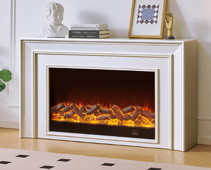 <span class=keywords><strong>Cheminée</strong></span> électrique noire moderne de style français avec télécommande et <span class=keywords><strong>chauffage</strong></span> pour appartement et hôtel - Product Image 5