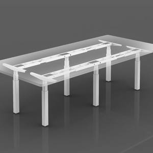 โต๊ะประชุมไฟฟ้าปรับขยายได้ติดตั้งง่ายในสำนักงานพร้อมการจับคู่สองชุด - Product Image 3