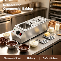 Machine Commerciale Automatique Mini pour la Production de Chocolat à Base de Fruits, État Neuf, Fonctionnalités Numériques pour le Tempérage et la Fusion du Lait