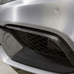 2015UP Mercedes W205 C63 AMG Carbon Fiber Front Bumper Lip <b>Splitter</b> Fins New Condition - Product Image 4