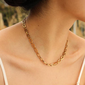 سلسلة سوار مجوهرات عصرية مقاومة للماء من الفولاذ المقاوم للصدأ 18 قيراط ذهبي PVD سوار مجوهرات جديدة للنساء - Product Image 4