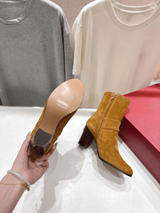 Botines con Tacón Cuadrado y Detalle de Hebilla, con Cierre de Cremallera, para Mujer, Estilo Casual y Elegante, Valentinoing - Product Image 6