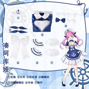 Disfraz de Cosplay de Akuya <span class=keywords><strong>Nakai</strong></span>, Streamer Virtual de Hololive, Disfraz de Halloween para Juego de Rol, Vestido de Marinero para Mujer - Product Image 5