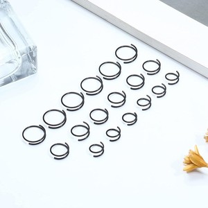 Anillo de nariz de doble hélice de 0.8mm, joyería de acero inoxidable para perforaciones de nariz y labio, opciones de tamaño 6, 8, 10mm - Product Image 3