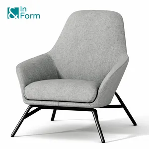 High Back Low Profile Armchair Super Comfort Good Resilience Mold Foam Home Living Room Lounge Accent Chair