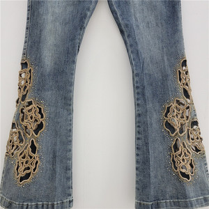 Jeans Ajustados de Mezclilla Elástica de Algodón para Mujer, Estilo Chino - Product Image 4