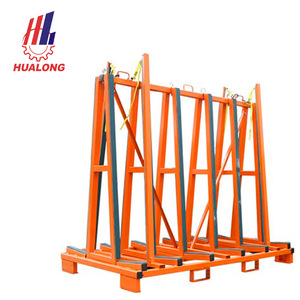 Hualong Machinery HSE-22 Granite Marble Slab Storage One Stop Double Sided A-Frame <strong>Transport</strong> Rack <strong>Cart</strong> for Workshop - Product Image 1