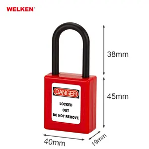 China Fabrikant Lockout Tagout Loto Hangsloten Abs Veiligheidsslot Hangslot Graveren Mexico