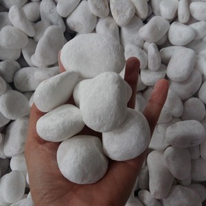 Decoración de paisajismo de jardín, piedra de río blanco nieve, tamaño personalizado, diseño moderno, piedra de guijarro para uso en hoteles - Product Image 2