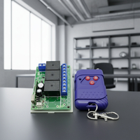 Relais télécommandé universel 3 canaux à apprentissage automatique, 3 boutons, en plastique, 12V 10A, système de contrôle CC, piles AAA rechargeables, portée 100m