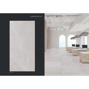 Losas de cerámica tamaño jumbo 1200x2400mm Statuario Blanco para encimeras de lujo y pisos interiores, losas de piedra sinterizada - Product Image 6
