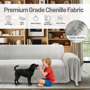 Housse de protection d'<span class=keywords><strong>angle</strong></span> en chenille personnalisable en forme de L, antidérapante, <span class=keywords><strong>anti</strong></span>-rayures, pour usage hôtelier, durable, facile à nettoyer, toucher doux - Product Image 6