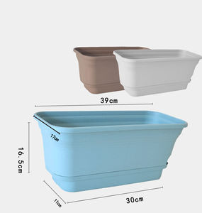 <span class=keywords><strong>Maceta</strong></span> de riego automático de doble capa SQ159, cuenco hidropónico <span class=keywords><strong>Rectangular</strong></span> de gran tamaño, macetas verdes para plantas - Product Image 5