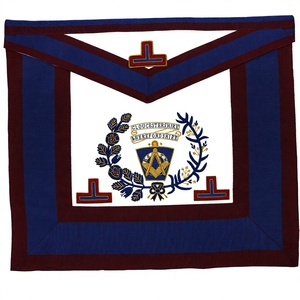 Pas cher Prix Mark Grand Tablier Déshabillé Fait À La Main Broderie Bullion Fil Maçonnique Regalia Tablier - Product Image 1