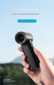 พัดลมเทอร์โบ<span class=keywords><strong>จิ๋ว</strong></span>-17400 รอบต่อนาทีมอเตอร์ความเร็วสูง,ลม 5 ระดับ,ชาร์จใหม่ได้ 3000mAh,ขนาดเท่าฝ่ามือ,สูงสุด 9.0 เมตร/วินาที,เหมาะสำหรับรถยนต์และกลางแจ้ง - Product Image 4