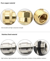 Ensemble d'adaptateurs pour nettoyeur haute pression en cuivre M14*1.5, mâle et femelle, connecteur à déconnexion rapide 1/4 pour pistolet haute pression, lance à mousse, tuyau