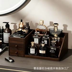 Wooden Desktop Cosmetic Storage <b>Box</b> With Drawers Multi Layer Jewelry Organizer For Home <b>Makeup</b> Storage - Product Image 3