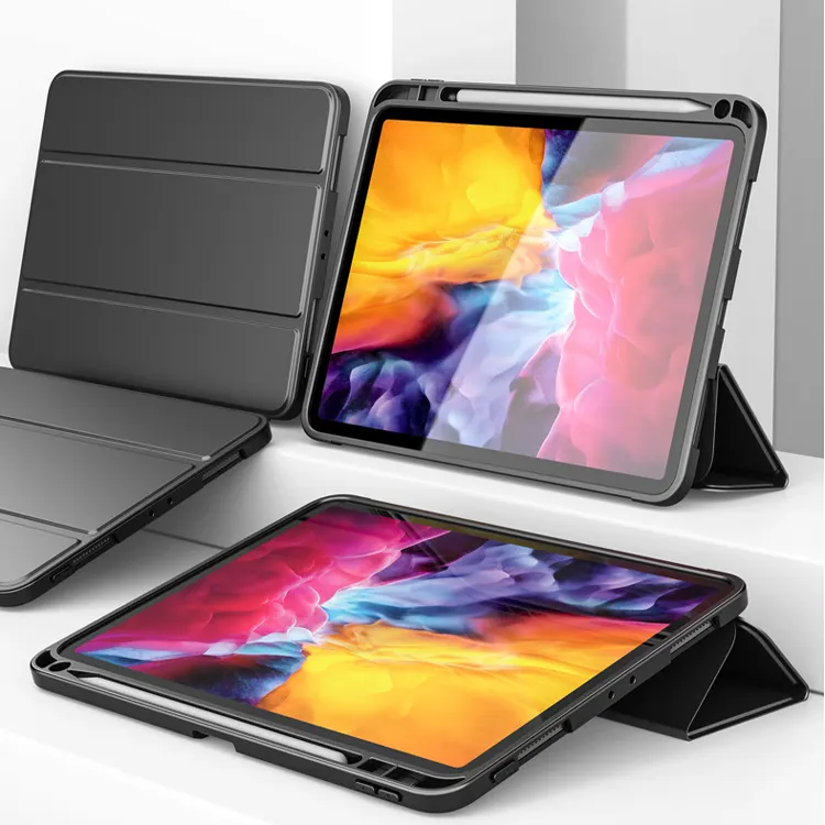 Apple Ipad kılıfı üretici deri hava şok geçirmez Pu kılıfları Pro 11 inç 2020 2018 kalem darbeye dayanıklı kapak 3 tablet