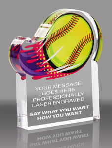 कस्टम पूर्ण रंग ग्राफिक्स Lucite खेल ट्रॉफी पट्टिका प्लास्टिक ट्रॉफी बास्केटबॉल अमेरिकी फुटबॉल Splatters एक्रिलिक पुरस्कार - Product Image 3