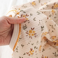 Ensemble pyjama en coton biologique pour filles, tenue thermique, vêtement pour enfants, chemise de nuit, manches longues pour l'hiver, vente en gros,