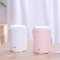 Humidificateurs d'air portables miniatures à ultrasons avec logo personnalisé, 300 ml, lumière colorée, diffuseur d'huiles essentielles pour voiture