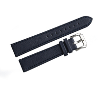 Bracelet de montre en cuir noir élégant et durable à prix abordable, avec boucle ardillon, largeur 18-24 mm, épaisseur 4,0-2,8 mm, Ming Fung pour montre