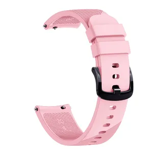 Quick Release Watch Band Double Color Silicone Rubber Sport Straps Strong Soft Bottom Watch